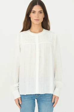 Cassie Pintuck Shirt White