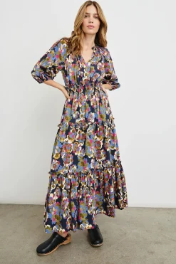 Caterine Dress Navy Wildflower