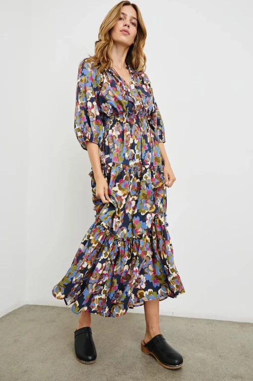 Caterine Dress Navy Wildflower