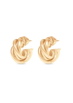 Chunky Twist Hoops Gold