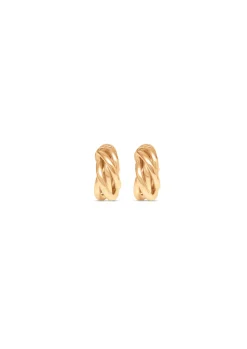 Chunky Twist Hoops Gold