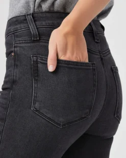Cindy Jeans Raw Hem Black Lotus