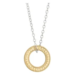 Circle of Life Open "O" Charity Necklace 16-18" Gold/Silver