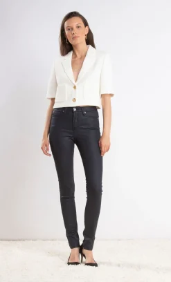 Claire Wax Sateen Navy