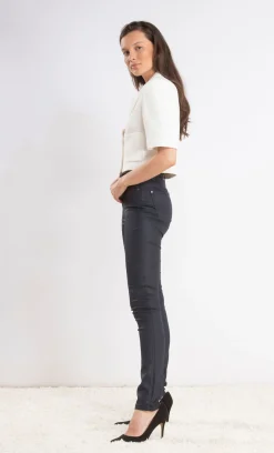 Claire Wax Sateen Navy