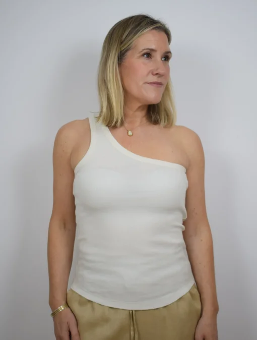 Clara Sleeveless Tee Ecru