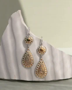 Classic Double Drop Flower Earrings