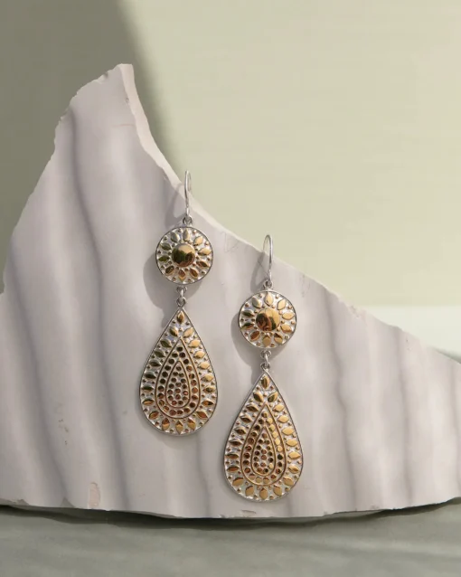 Classic Double Drop Flower Earrings