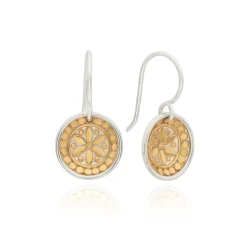 Classic Flower Dish Drop Earrings