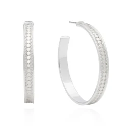 Classic Large Hoop Earrings Silver