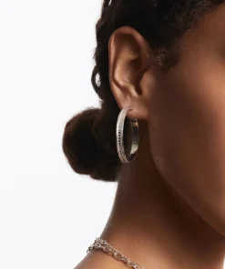 Classic Large Hoop Earrings Silver