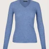 Classic V-Neck Cashmere Blue