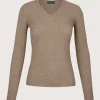 Classic V-Neck Cashmere Brown