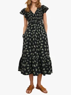 Clementine Dress Dark Amaryllis