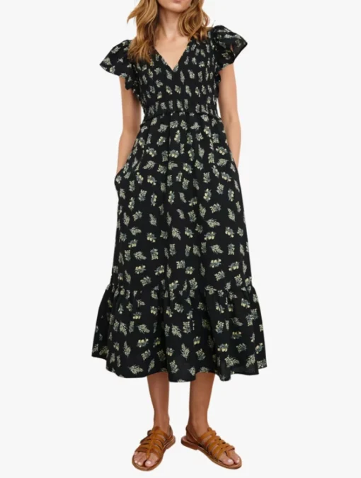Clementine Dress Dark Amaryllis