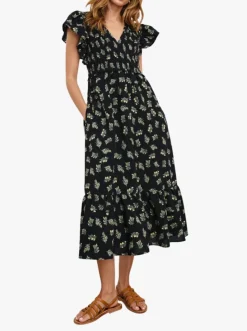Clementine Dress Dark Amaryllis