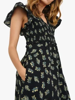 Clementine Dress Dark Amaryllis