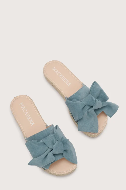 Cleo Bow Slider Denim Blue