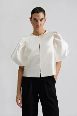 Cleo Puff Sleeve Top Ivory