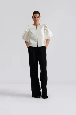 Cleo Puff Sleeve Top Ivory