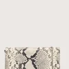 Clutch Pitone Beige