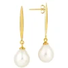 Coco Epee Pearl Drops Gold Plate