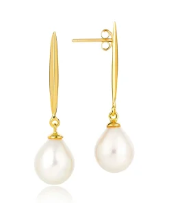 Coco Epee Pearl Drops Gold Plate