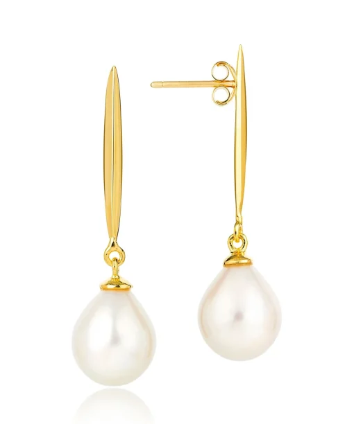 Coco Epee Pearl Drops Gold Plate