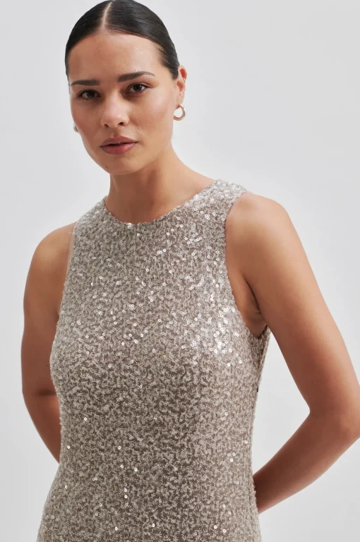 Dazzling Dress Vintage Khaki