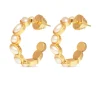 Deconstructed Hoops Acrylic Glass Pearl