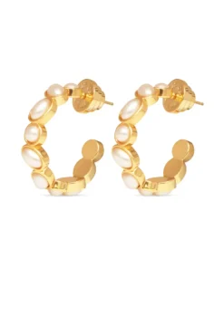 Deconstructed Hoops Acrylic Glass Pearl