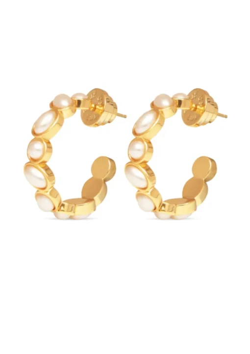 Deconstructed Hoops Acrylic Glass Pearl