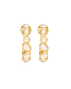 Deconstructed Hoops Acrylic Glass Pearl