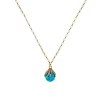Diamond Claw & Turquoise Necklace
