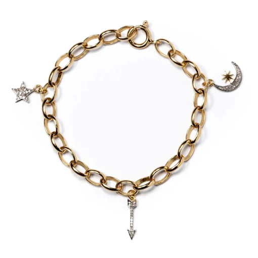 Diamond Moon & Stars Bracelet