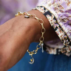Diamond Moon & Stars Bracelet