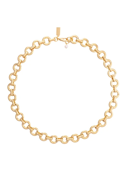 Donut Chain Necklace Gold 40cm