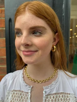 Donut Chain Necklace Gold 40cm