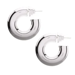 Donut Hoops Small Silver