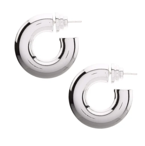 Donut Hoops Small Silver