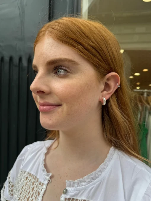 Donut Hoops Small Silver