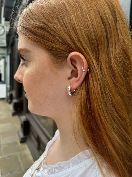 Donut Hoops Small Silver