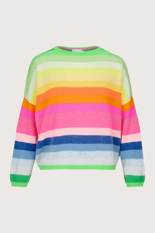 Doris Crew Spring Green/Neon Stripes