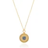 Dotted Dumortierite Pendant Necklace