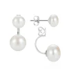 Duo White Pearl Earrings