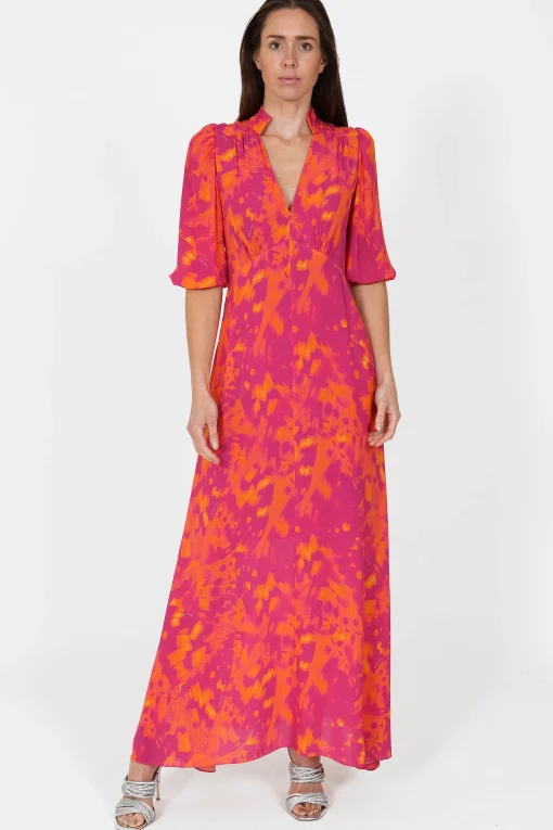 Elena Dress Pink Butterfly