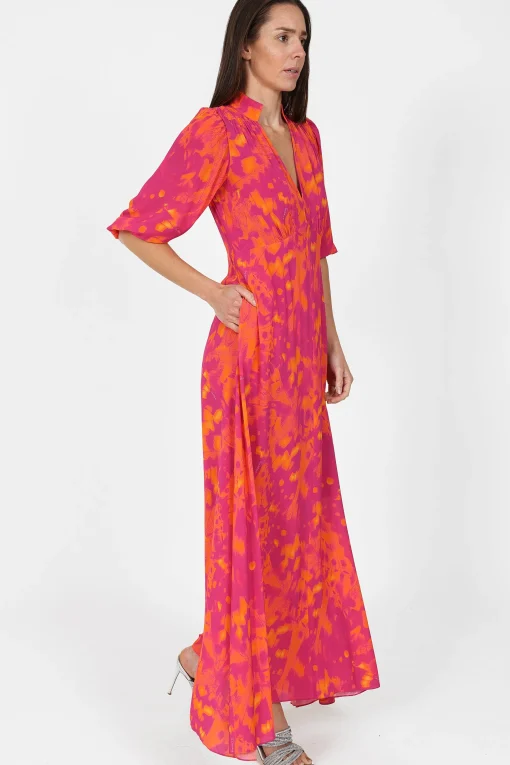 Elena Dress Pink Butterfly