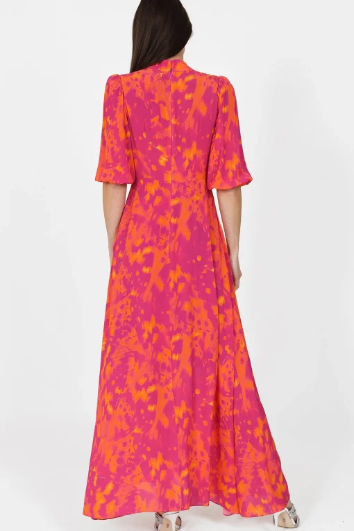 Elena Dress Pink Butterfly