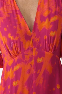 Elena Dress Pink Butterfly