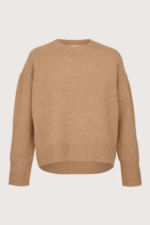 Elisa Round Neck Camel Chine